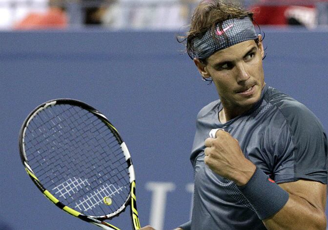 Nadal celebra un punto en el US Open