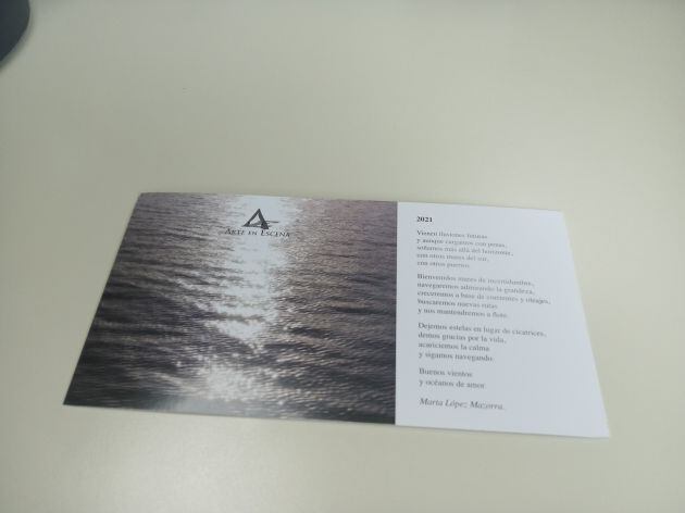 Receta en la tarjeta de año nuevo de Arte en Escena.