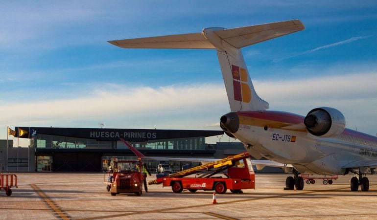 Imagen de una de las pistas del aeropuerto de Huesca.
