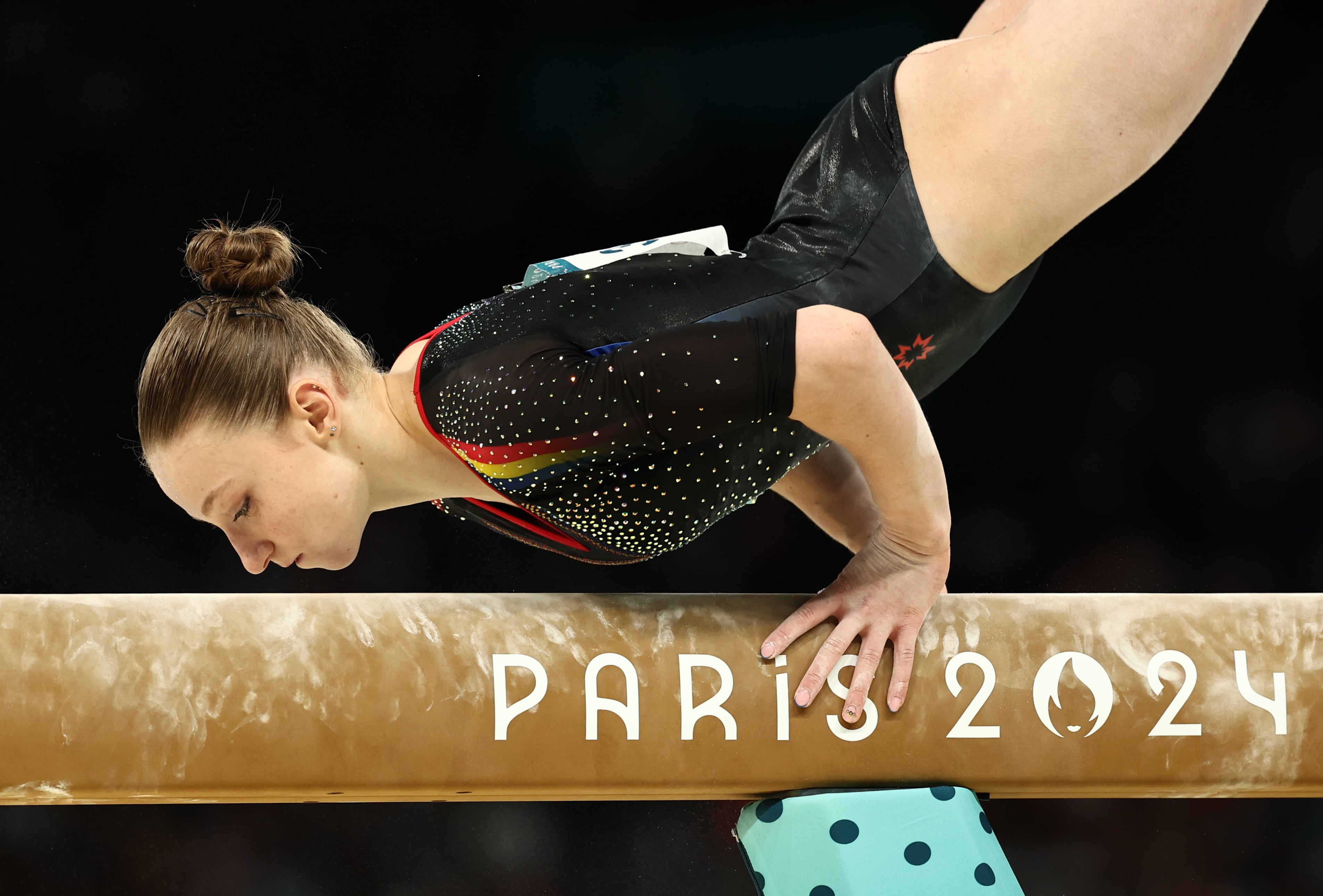 Ana Barbosu, en uno de los ejercicios realizados en estos Juegos Olímpicos de París 2024.