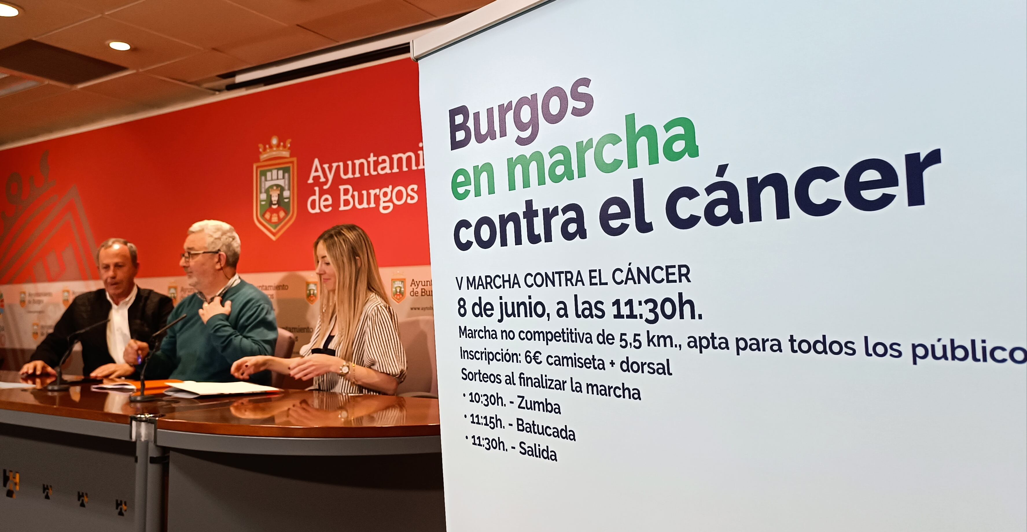 Presentación de la Marcha contra el cáncer en el Ayuntamiento de Burgos