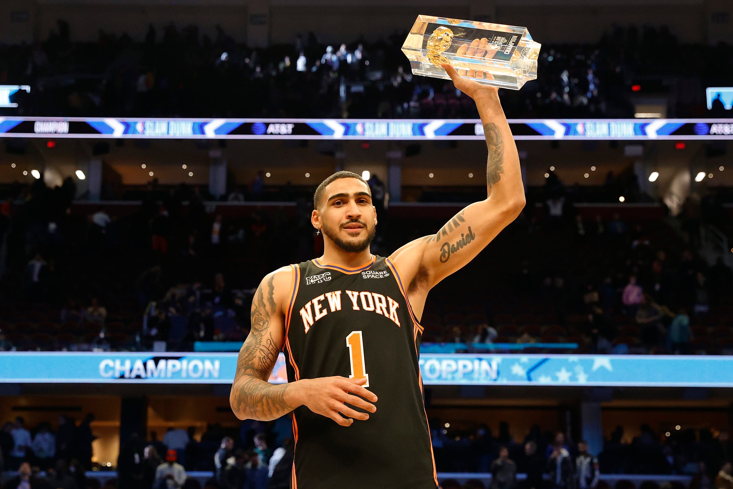 Obi Topping, tras ganar el concurso de mates.