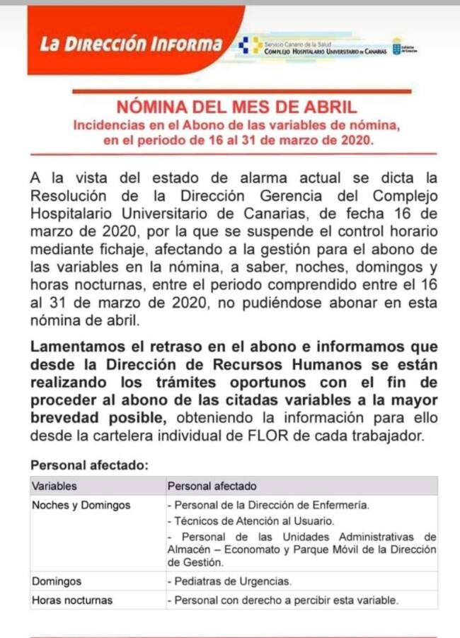 Notificación HUC