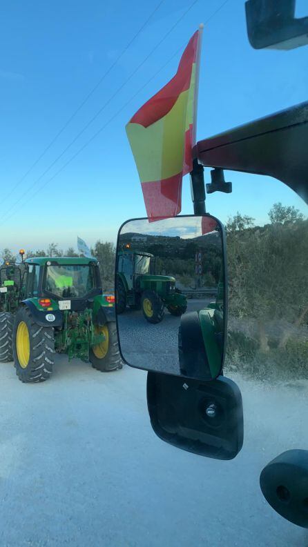 Concentración de tractores a primera hora en Aguadulce