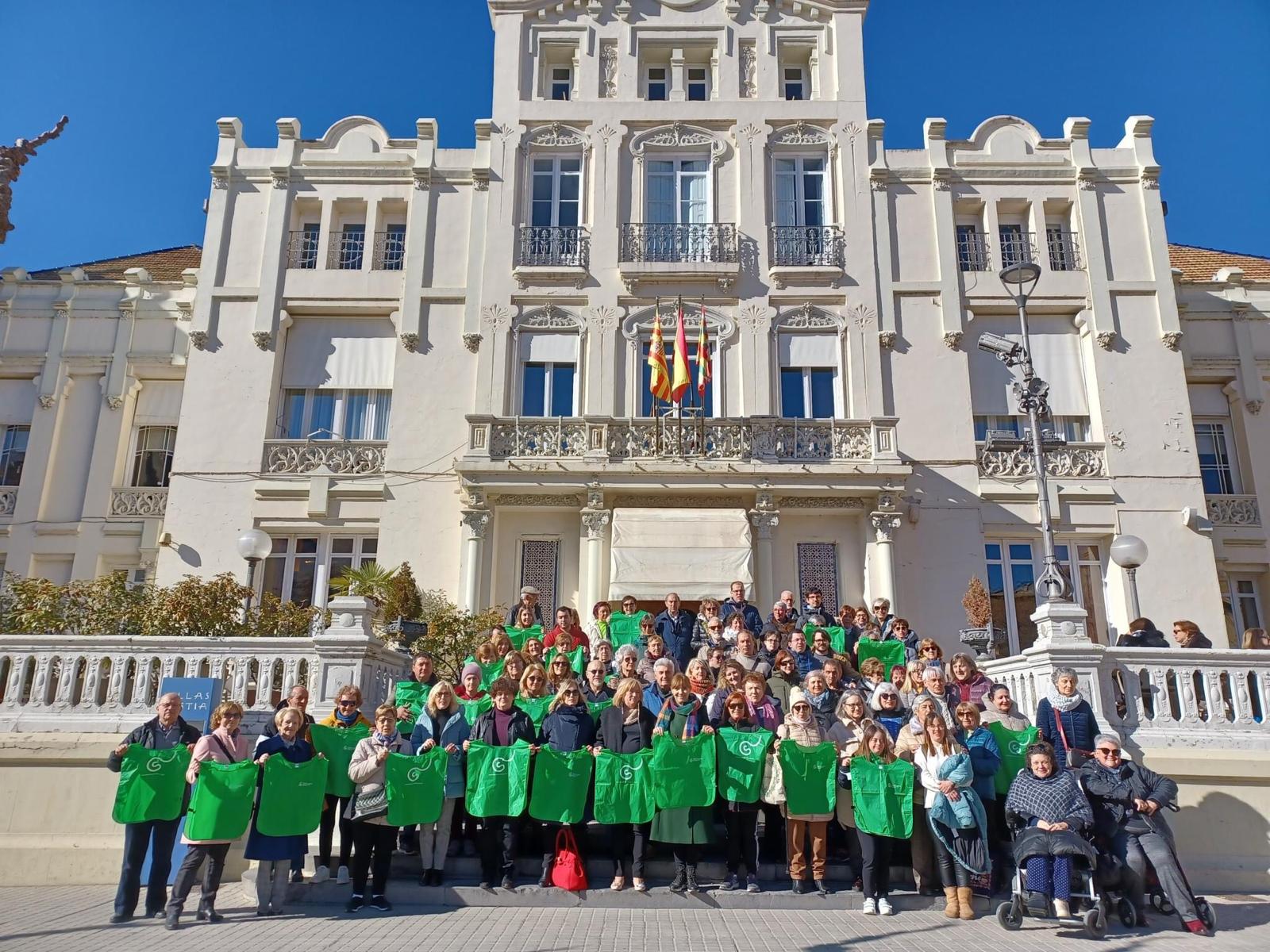 Celebración del Día Mundial contra el Cáncer, el año pasado en Huesca