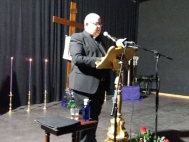 Pablo Luis Armero durante el Pregón de la Semana Santa de Jódar 2.018