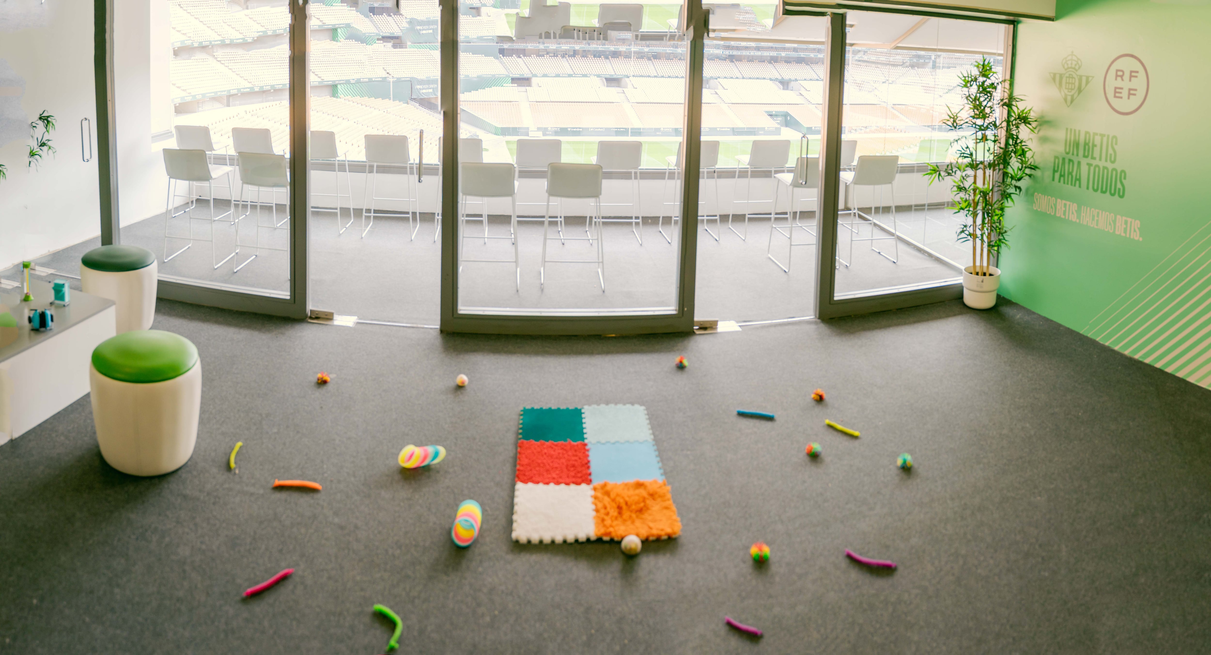 Sala sensorial del Real Betis en el Estadio de La Cartuja