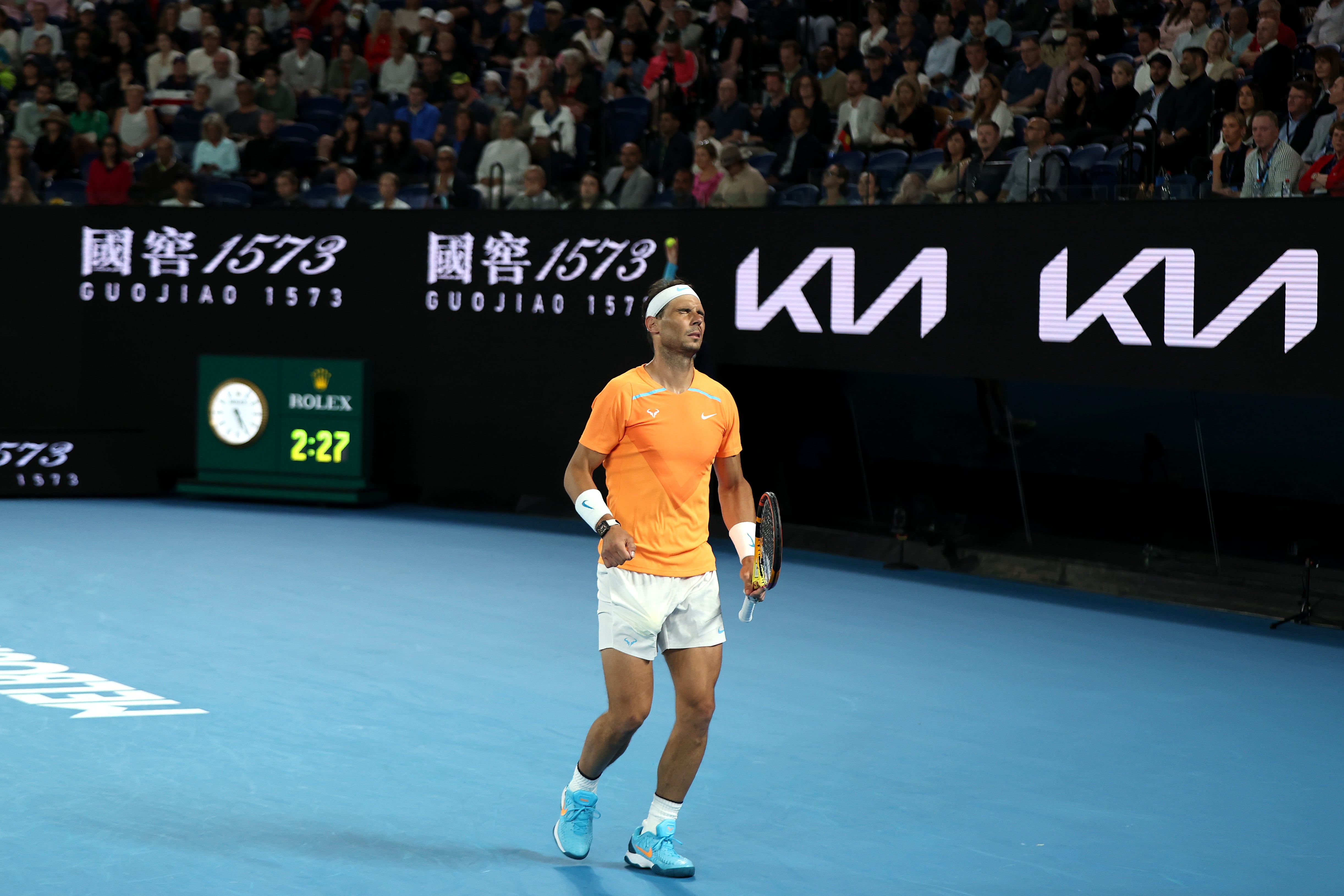 Rafa Nadal durante su encuentro contra McDonald.