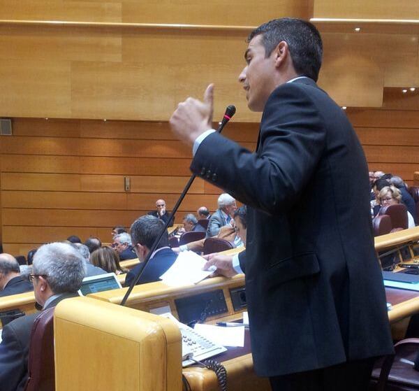 Narvay Quintero durante su intervención en el Senado