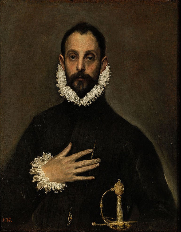 El caballero de la mano en el pecho. El Greco