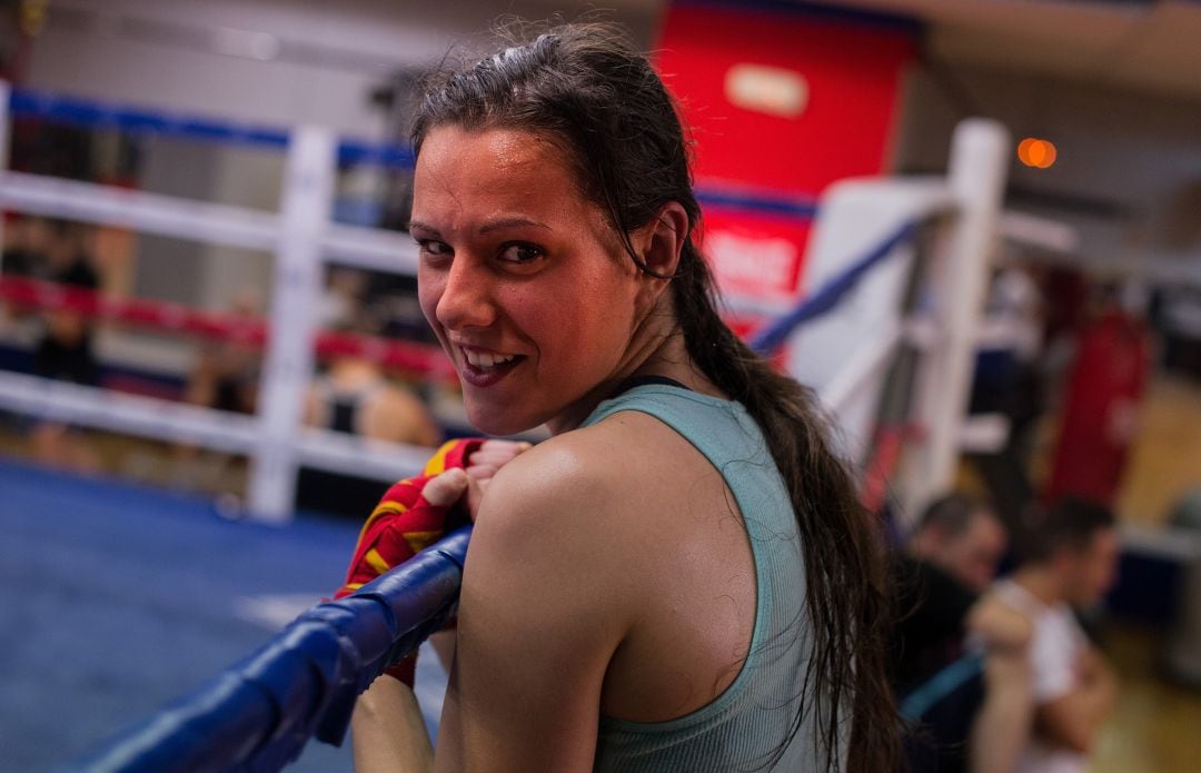 Joana Pastrana, en el año 2013, durante un entrenamiento