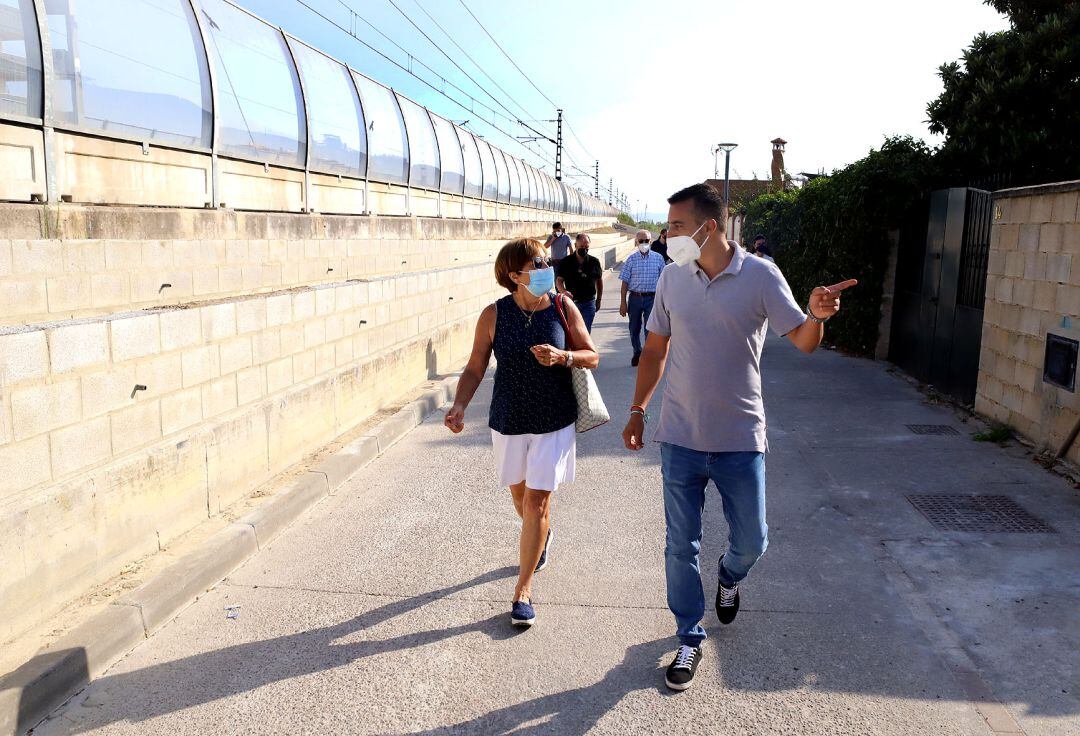 José Antonio Díaz duramte la visita a la zona