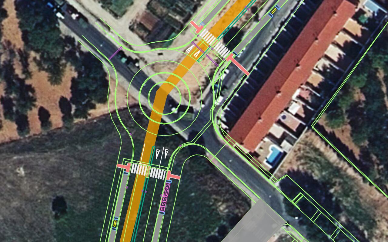 Imagen del futuro vial en el entorno del Hospital de Valdepeñas, que conectará con la Avenida del Vino