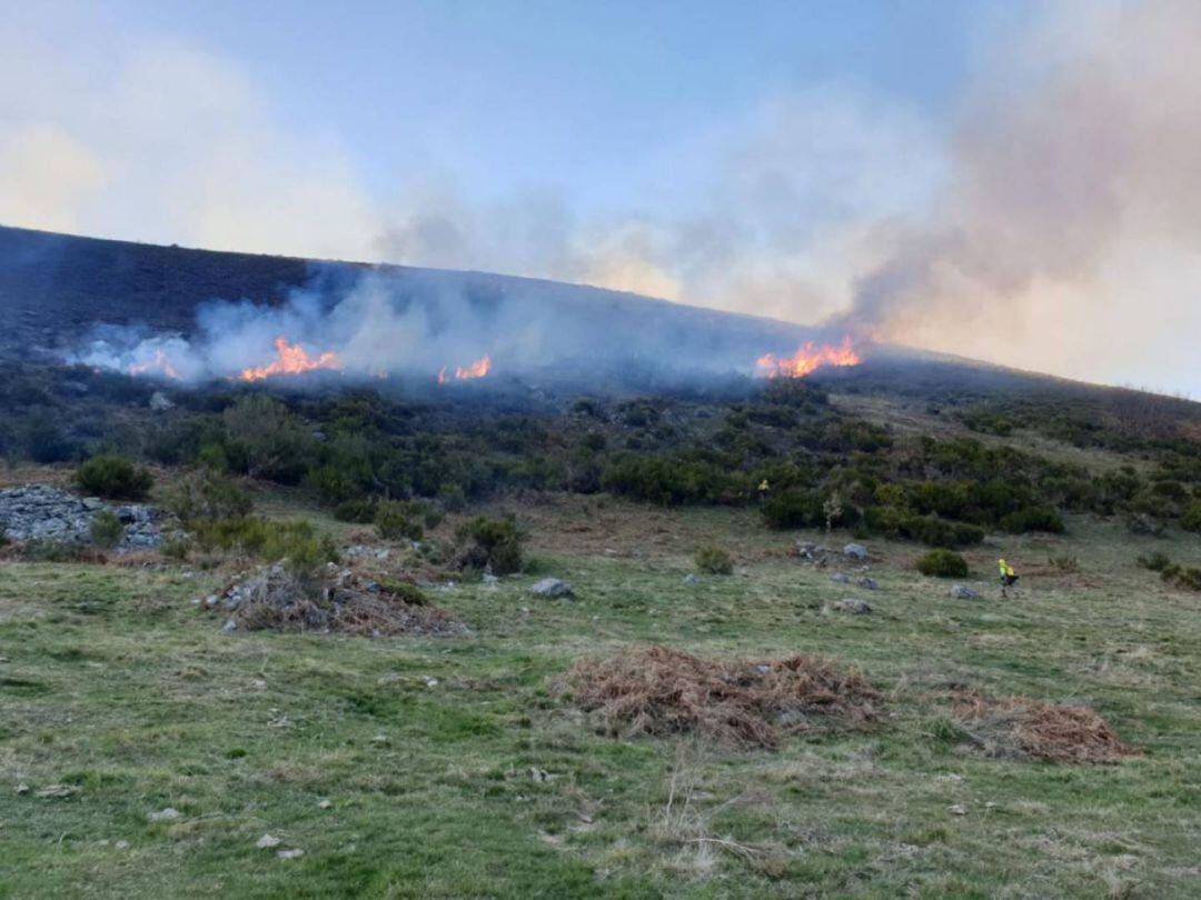 Uno de los incendios registrados este invierno en la provincia 