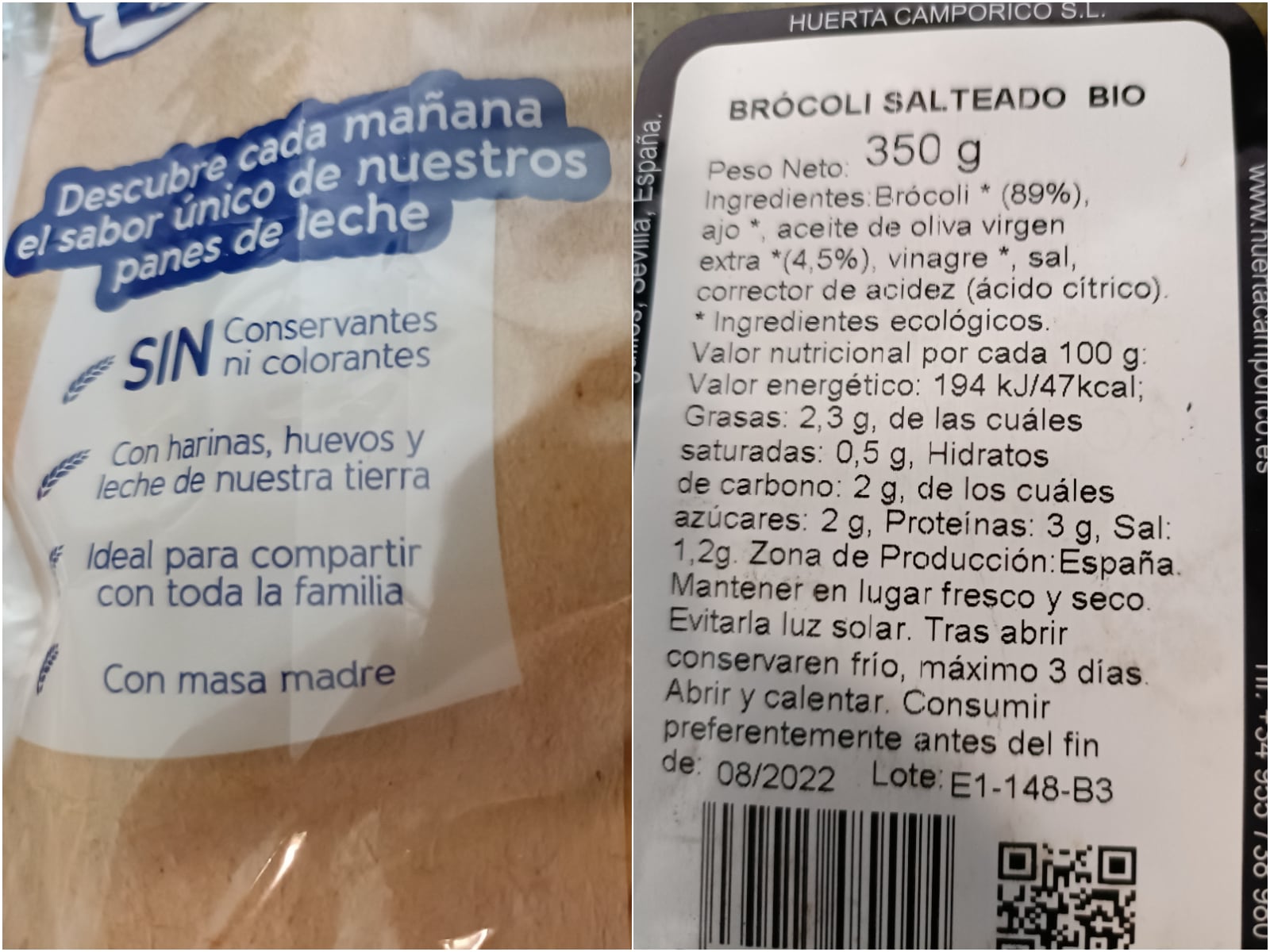 Etiquetado de varios productos de un supermercado