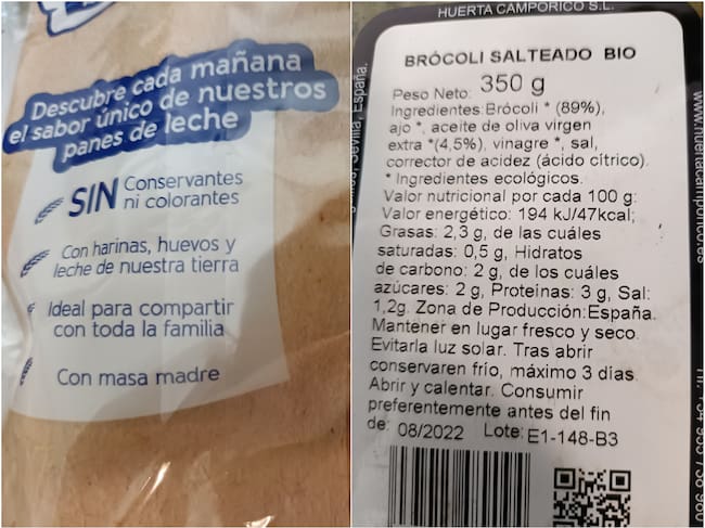 Etiquetado de varios productos de un supermercado