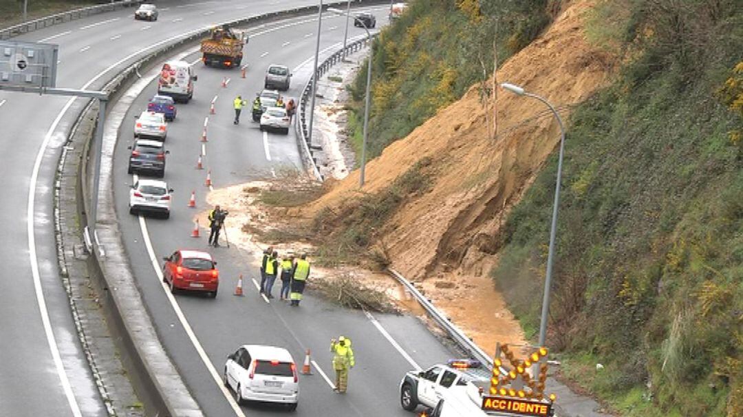 El corrimiento de tierras se produjo sobre las 16:45