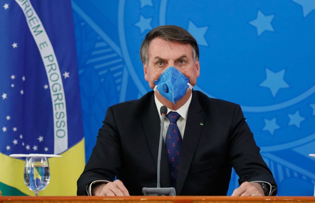 Jair Bolsonaro, durante una rueda de prensa el pasado viernes en Brasilia (Brasil). 