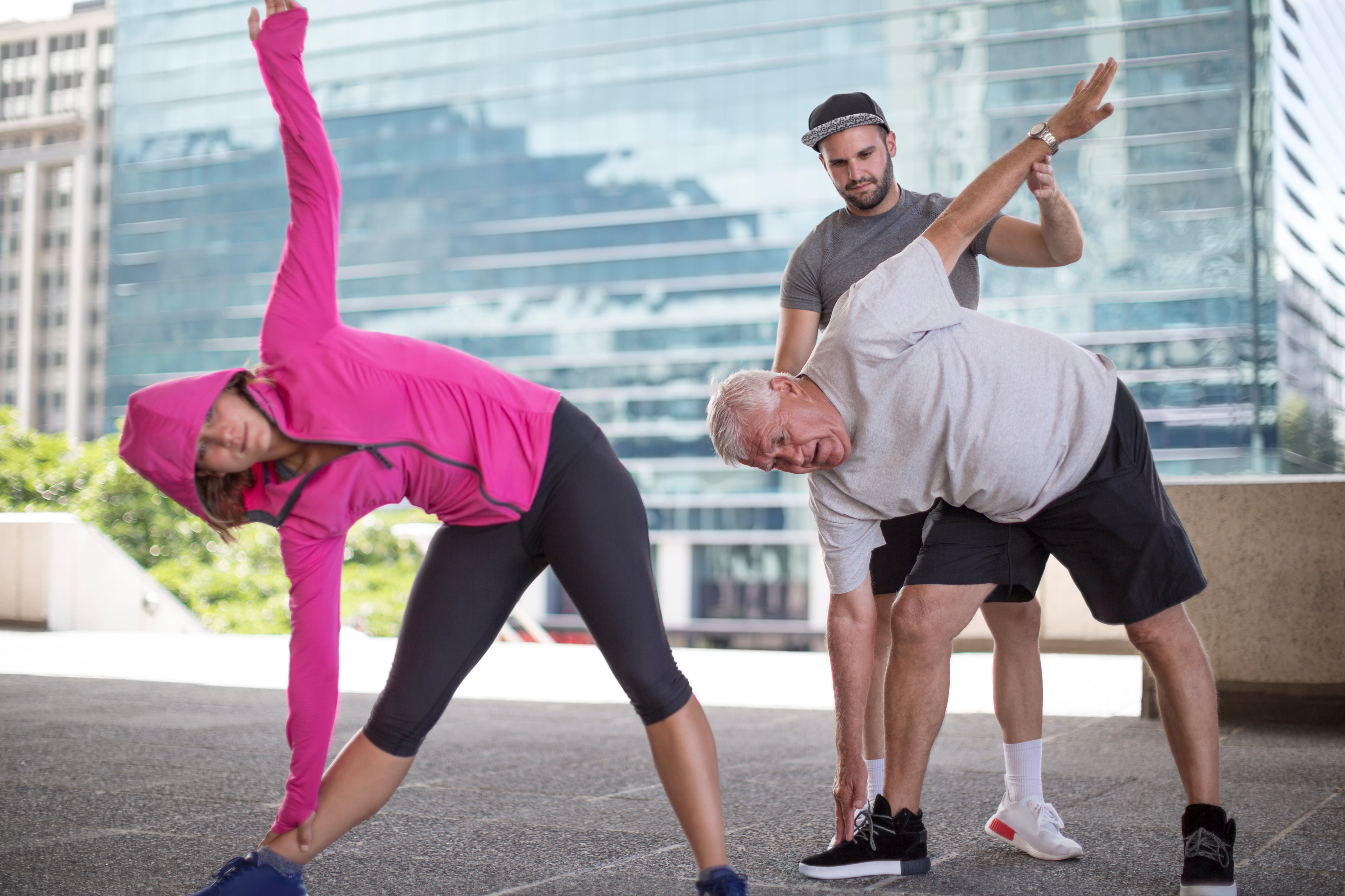 Clases de gimnasia con mayores