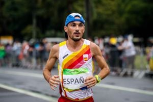 El español Jesús España compite en el Maratón masculino de los Juegos Olímpicos de Brasil 2016 hoy, 21 de agosto de 2016. EFE/FERNANDO BIZERRA