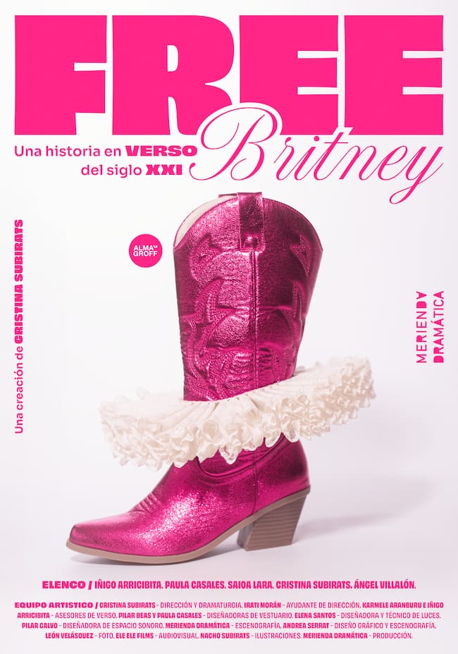 Cartel de 'Free Britney' en el Festival de Almagro