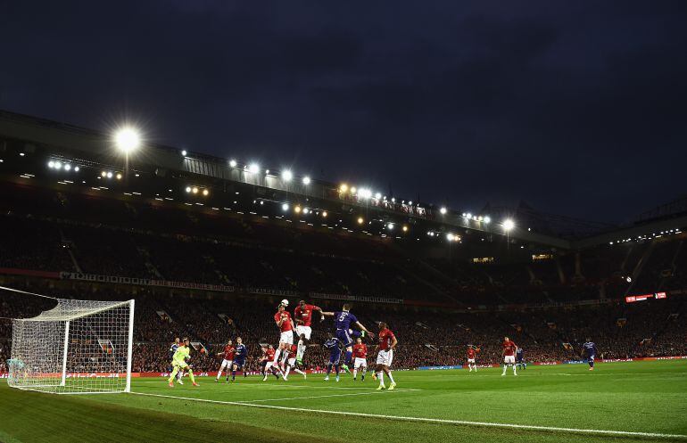 Imagen de un partido en Old Trafford