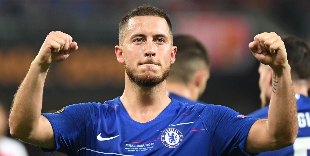 Eden Hazard celebra un gol en la final de la Europa League