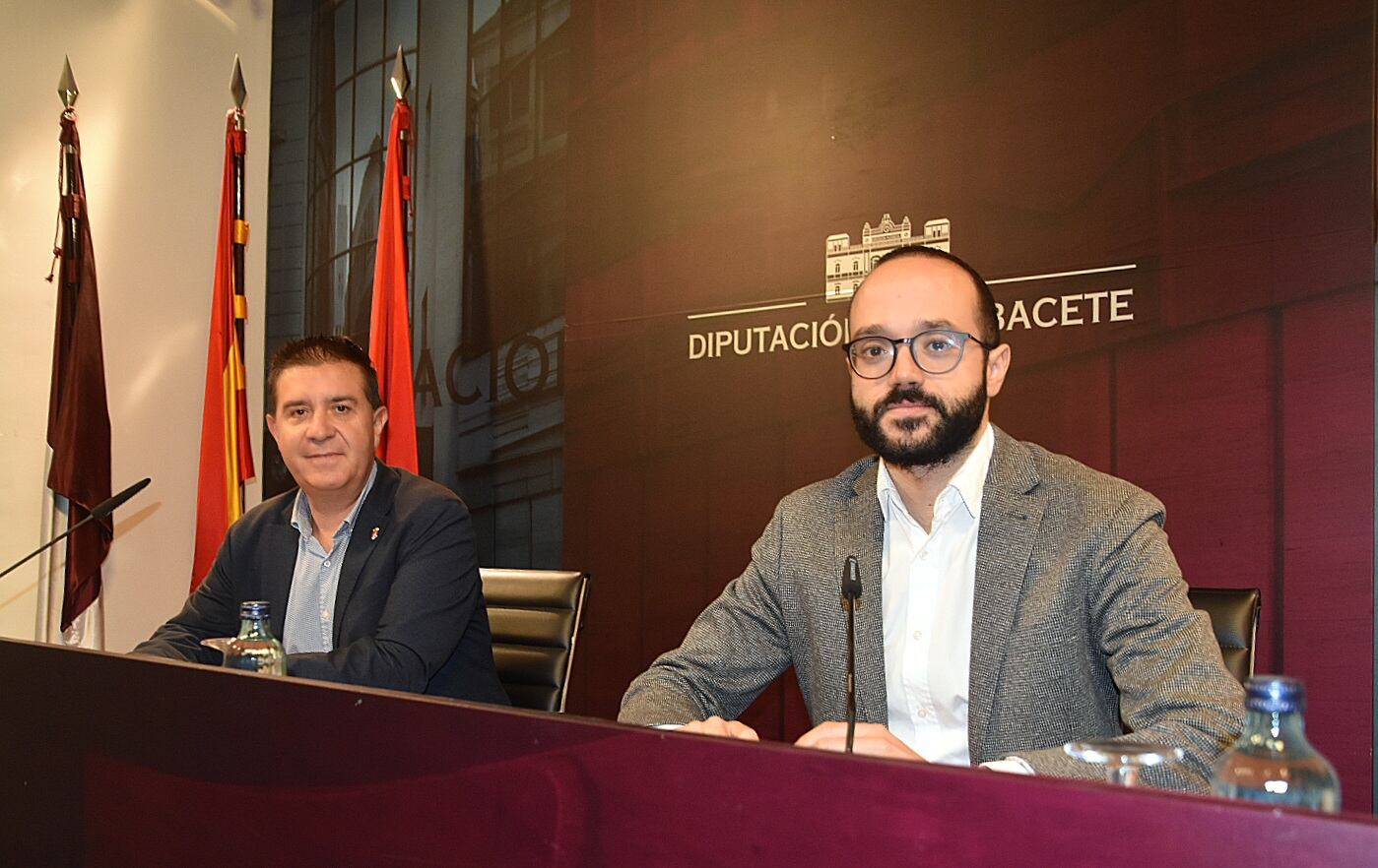 Santiago Cabañero y Fran Valera durante la rueda de prensa