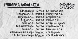 Partidos de la d&eacute;cima jornada de la Primera Andaluza.