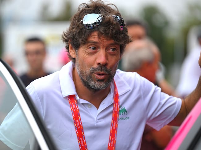 El exciclista Óscar Freire, durante La Vuelta 2025