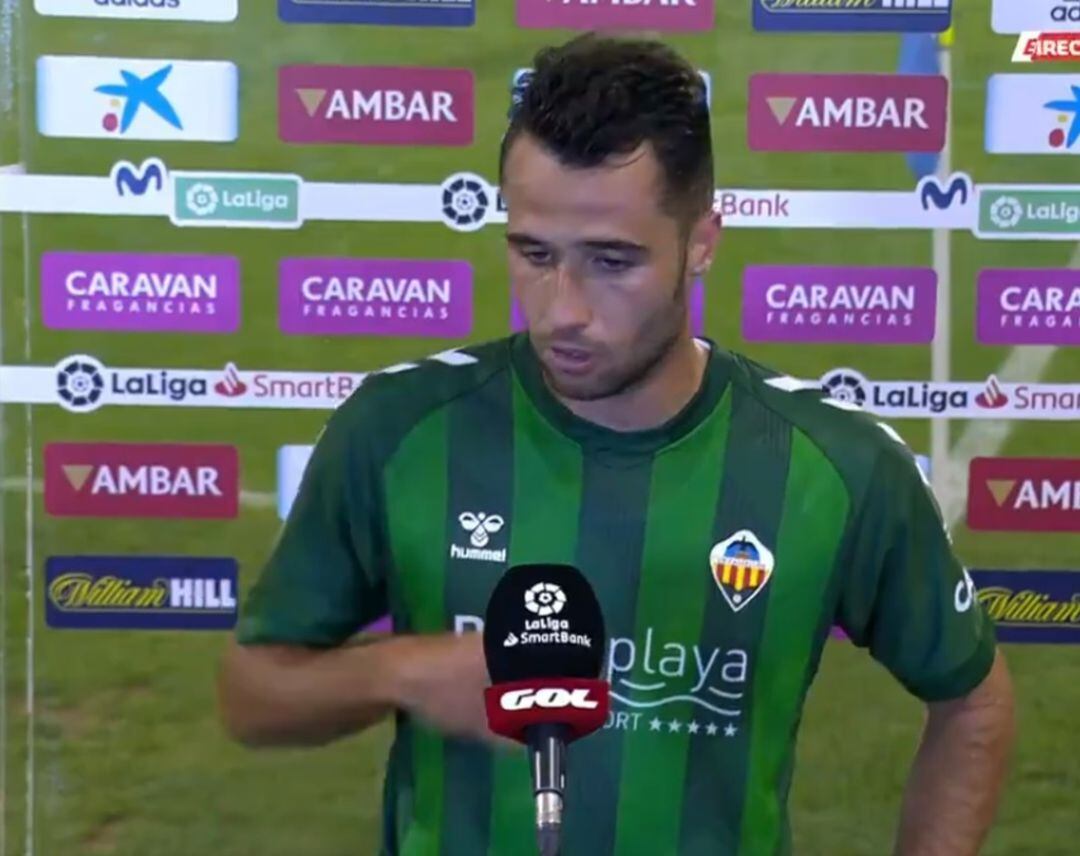 David Cubillas atiende a Gol TV tras el partido ante el Zaragoza