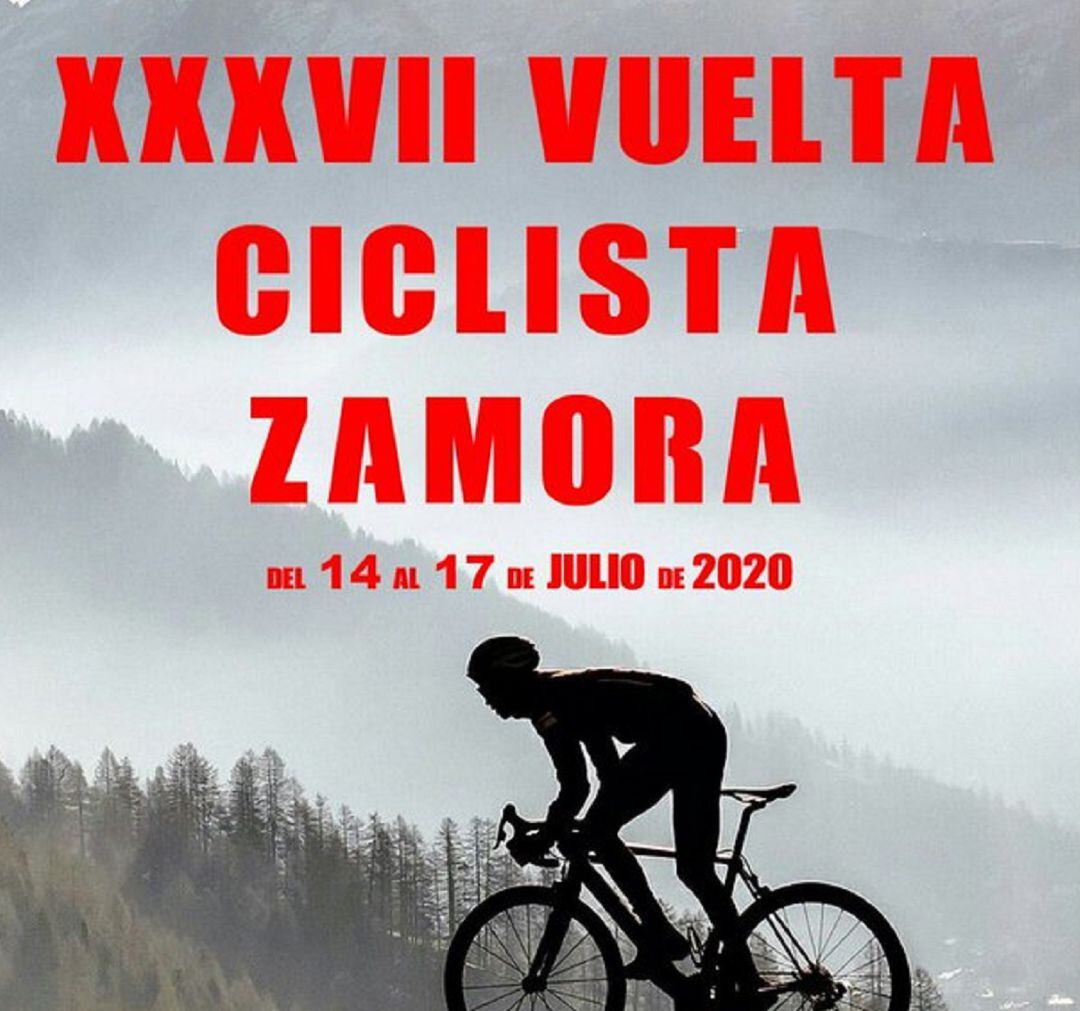 Cartel de la prueba que iniciará la vuelta del ciclismo