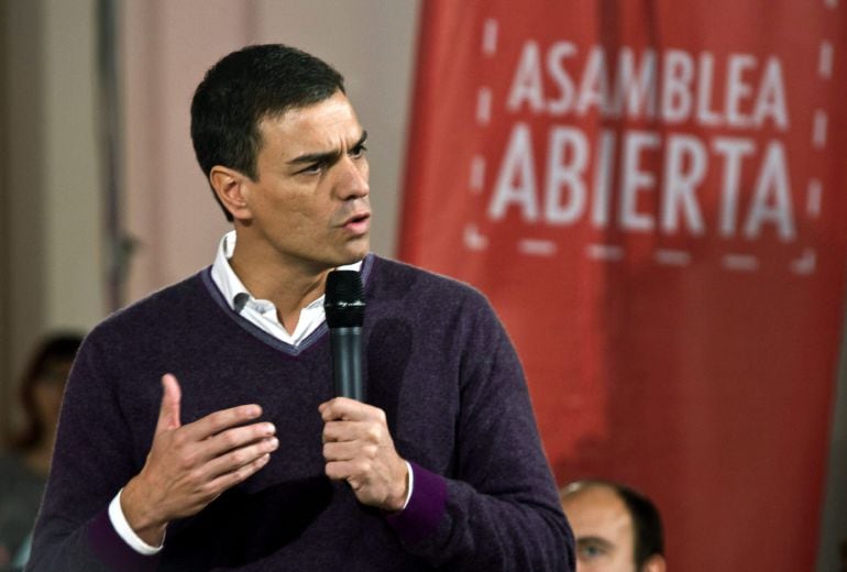 El secretario general del PSOE, Pedro Sánchez, durante su participación en una asamblea abierta con jóvenes en Toledo (Imagen de archivo)