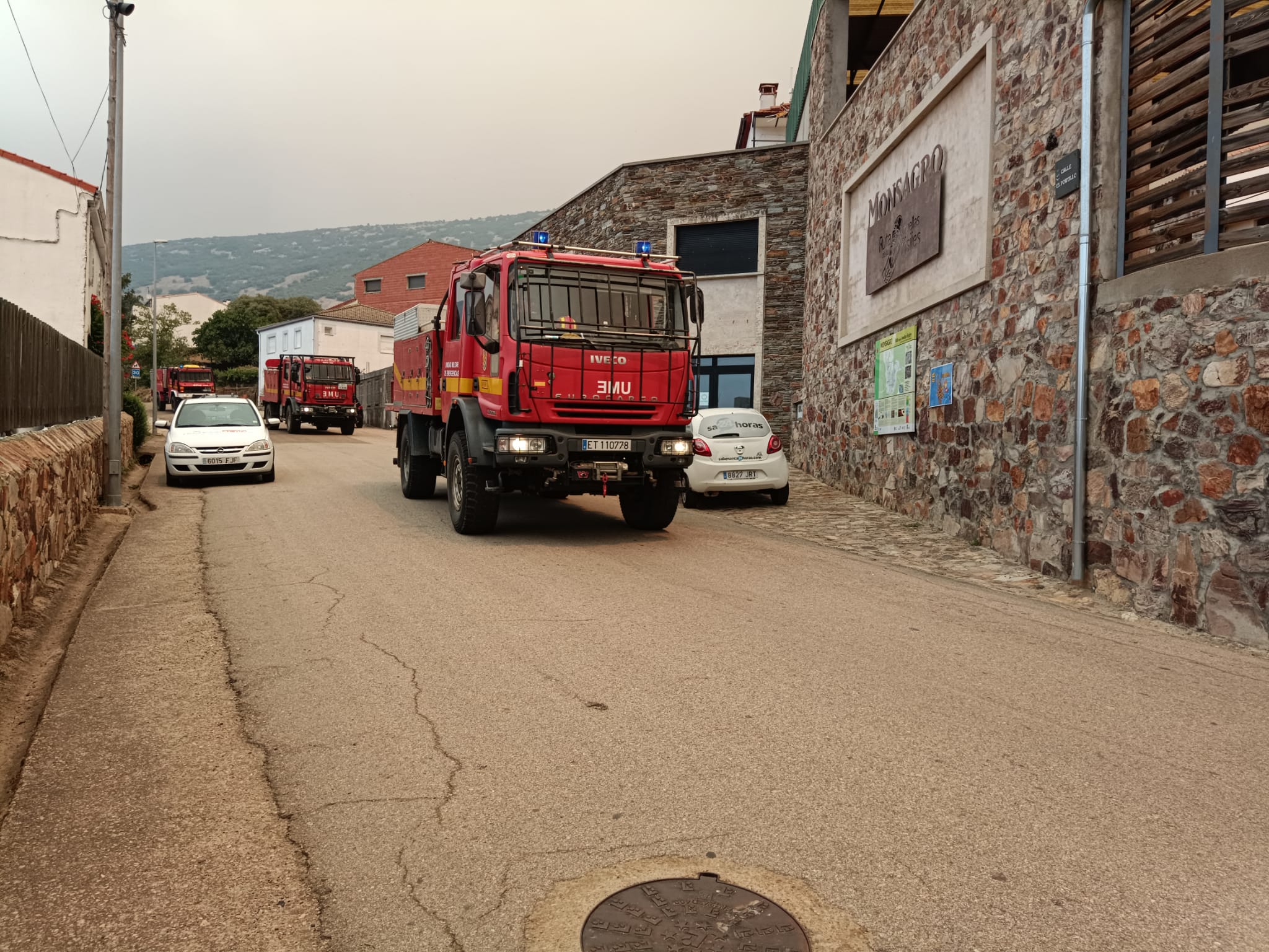 Imagen a las 13:30 horas del municipio de Monsagro. Cadena SER.