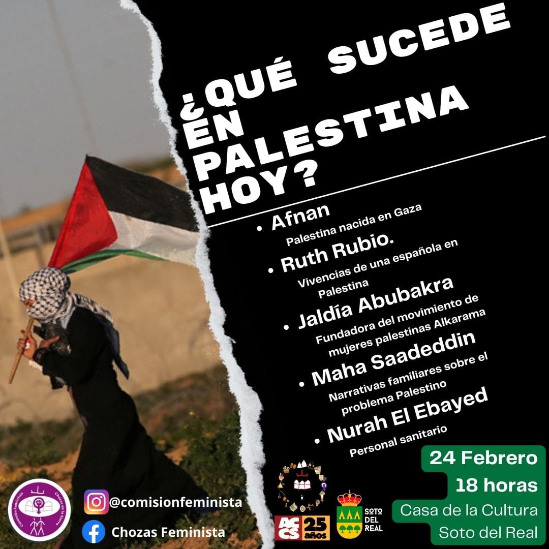 Soto del Real acoge el coloquio; ¿Qué sucede en Palestina hoy?