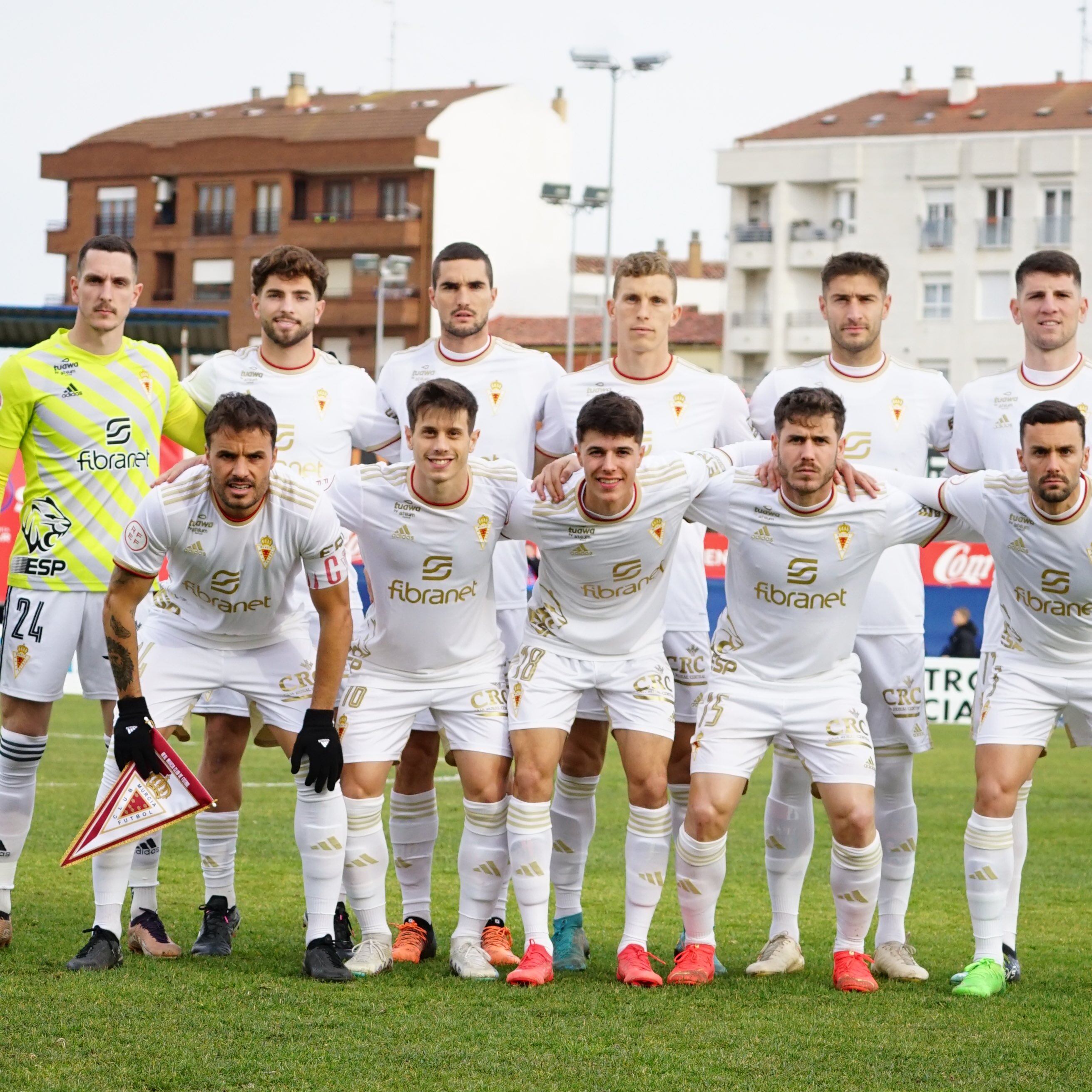 Once inicial del Real Murcia contra el Calahorra