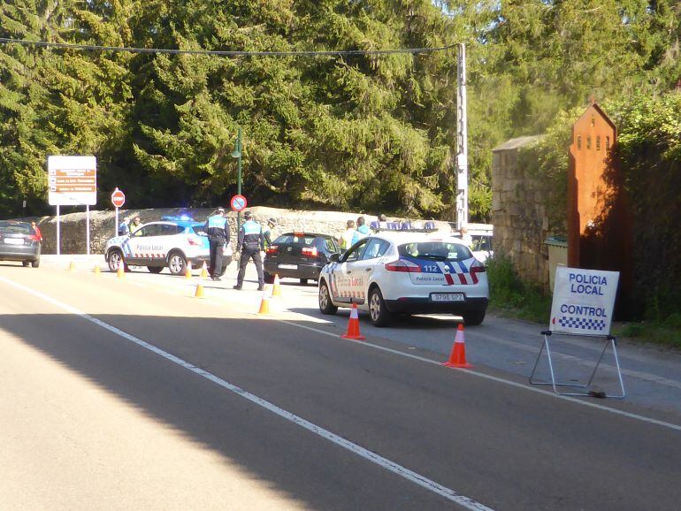 Control de la Policía Local de Aguilar de Campoo (Palencia)