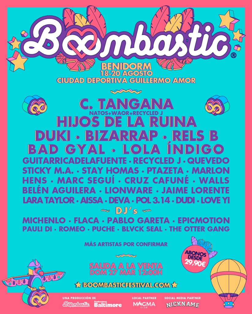 Cartel Boombastic Benidorm 2022