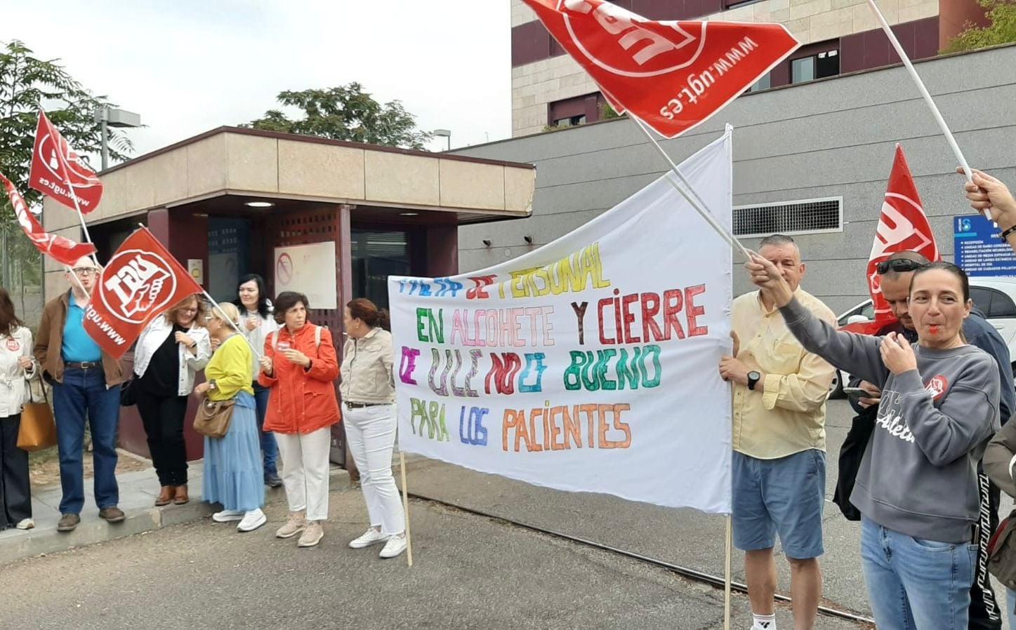 Protesta en las puertas de la ULE de Guadalajara