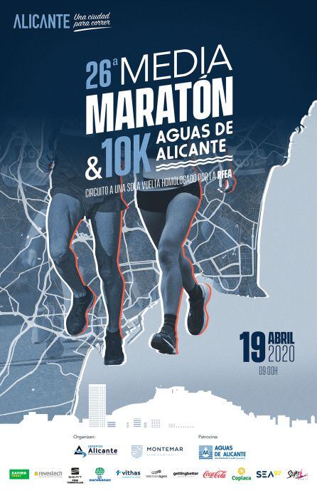 Cartel de la 26ª Media Maratón de Alicante