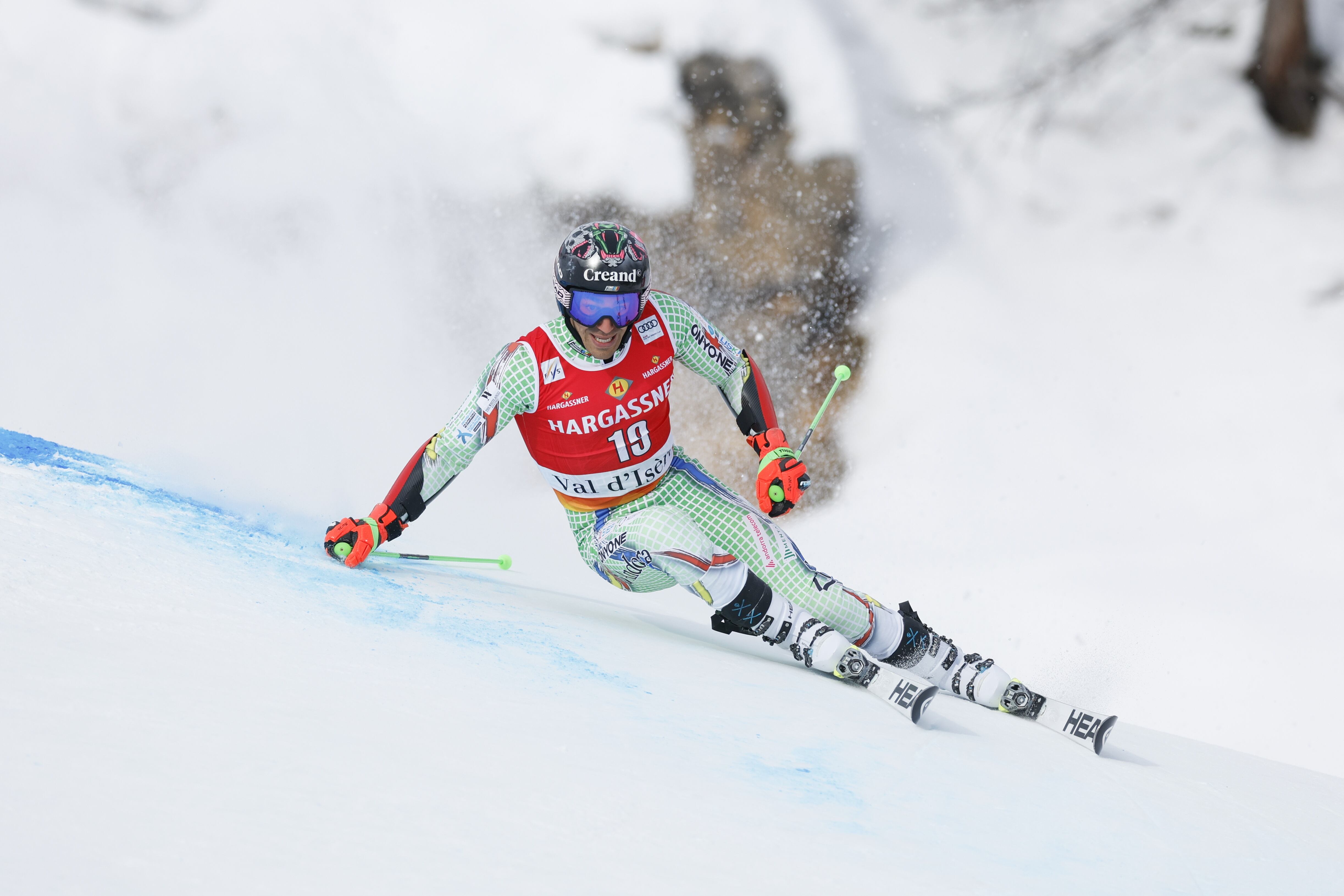 Val D'isere (France), 09/12/2023.- Joan Verdu of Andorra in action during the first run of the Men's Giant Slalom race of the FIS Alpine Skiing World Cup in Val d'Isere, France, 09 December 2023. (Francia) EFE/EPA/Guillaume Horcajuelo