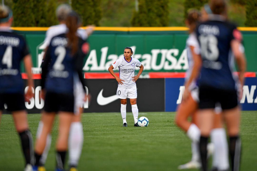 Marta, durante un partido con el Orlando Pride de la National Women&#039;s Soccer League