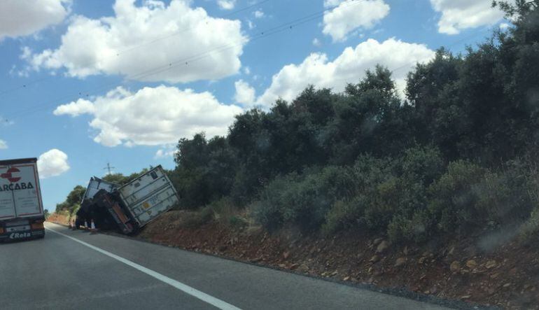 Imagen de uno de los accidentes registrados en la N-430