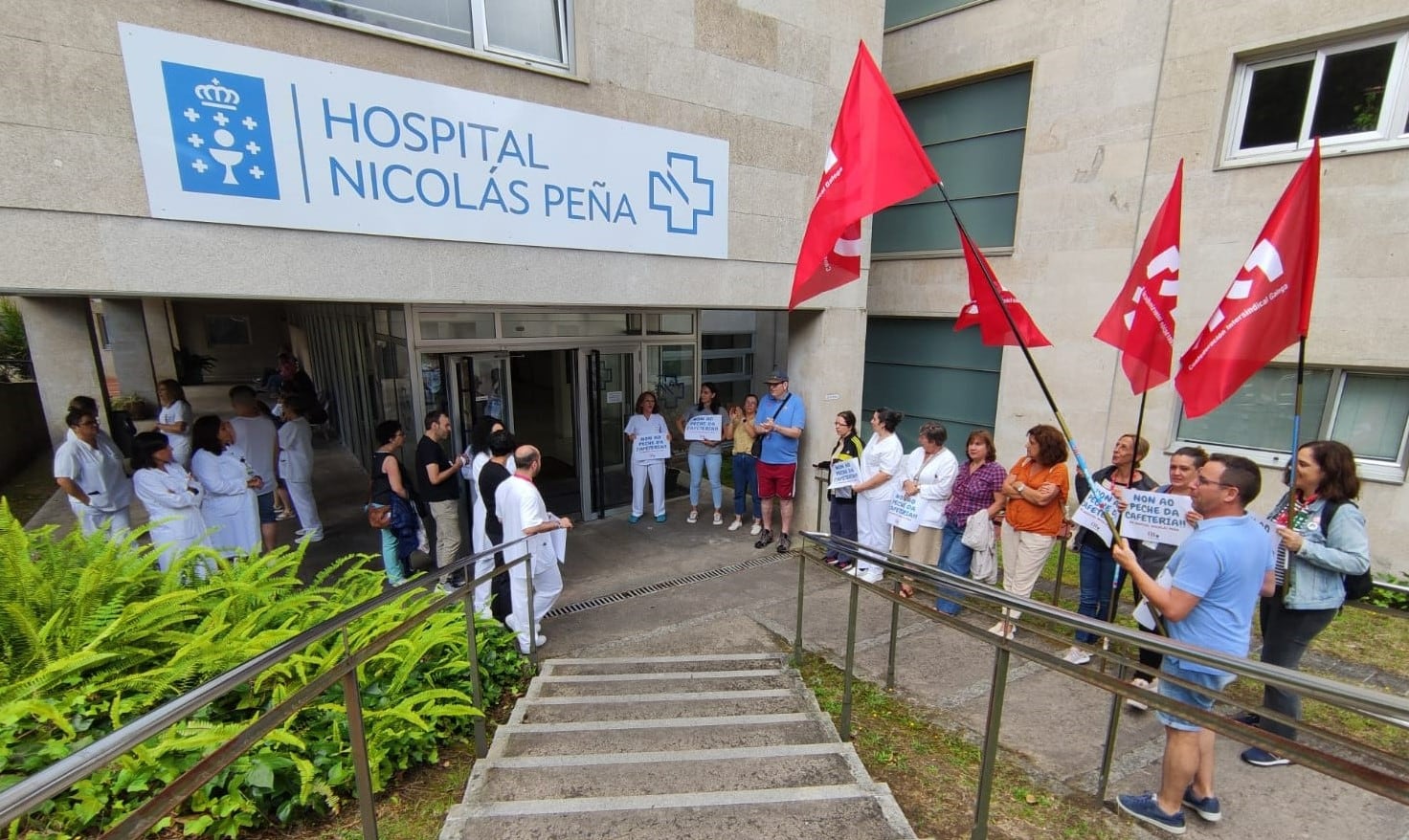 Imagen de archivo de protestas en el Hospital Nicolás Peña de Vigo