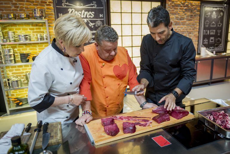 Los tres jueces de &#039;Top chef&#039;, Susi Díaz, Alberto Chicote y Paco Roncero