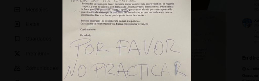 La curiosa nota que han dejado en un patio de vecinos representa a más de uno