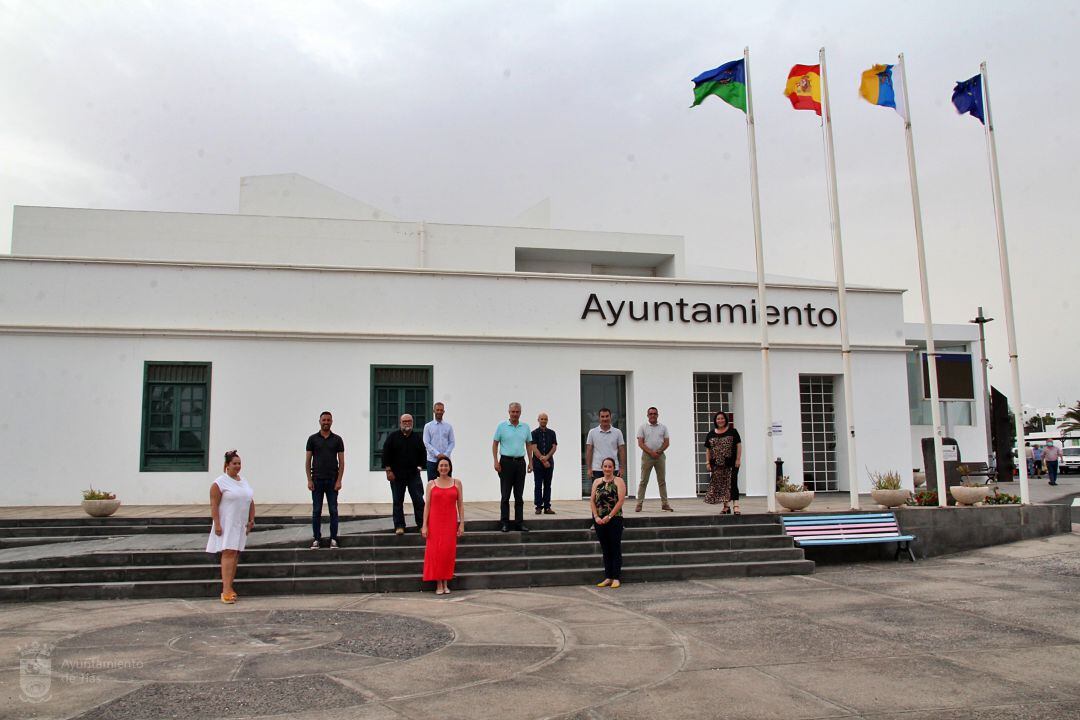 Los concejales del grupo de Gobierno en el Ayuntamiento de Tías (PSOE-LEP Sí Podemos-LAVA).