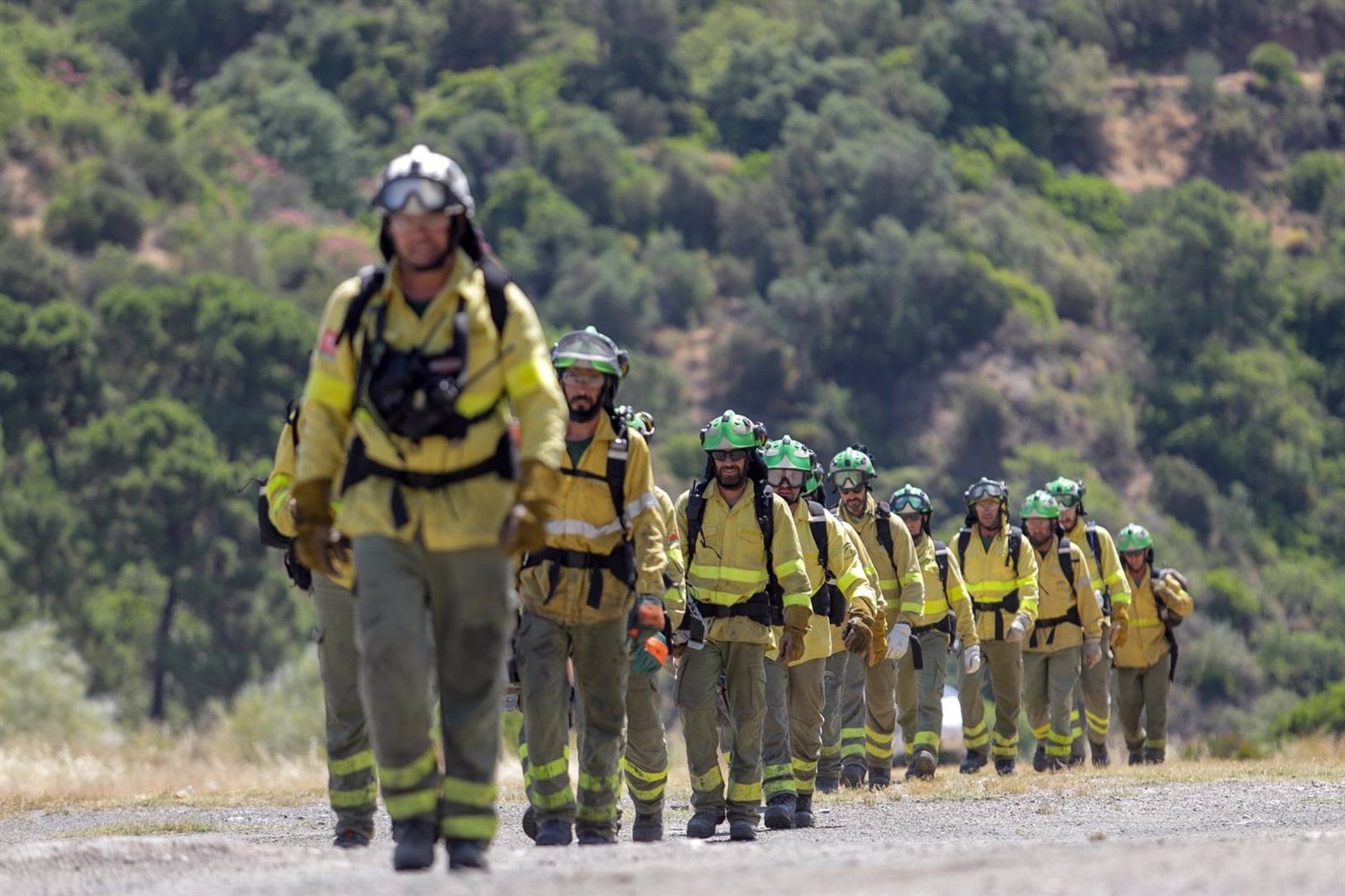 Las tareas de perimetraje del incendio forestal de Pujerra continúan