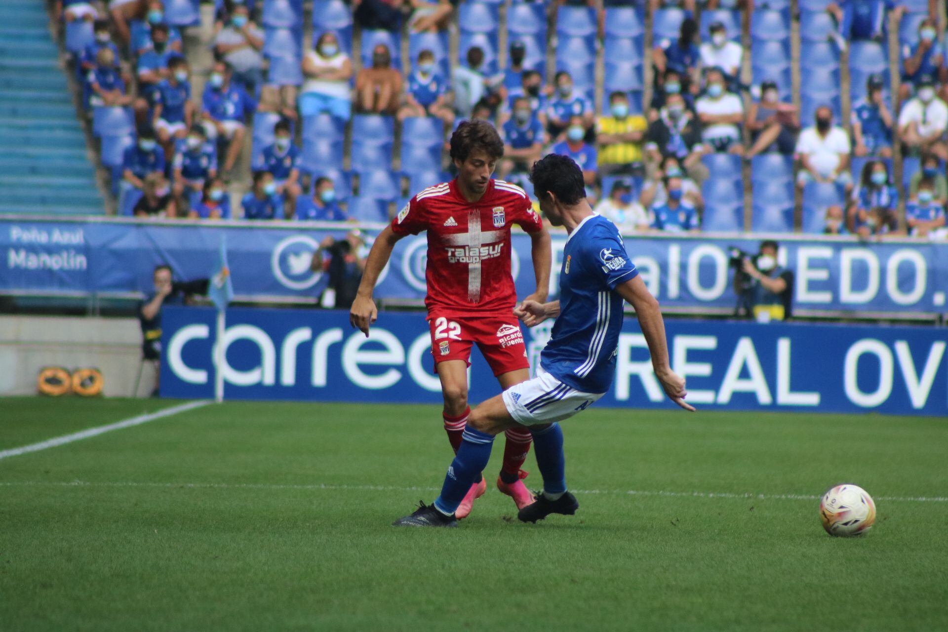 Delmás durante el partido de ida en el Tartiere