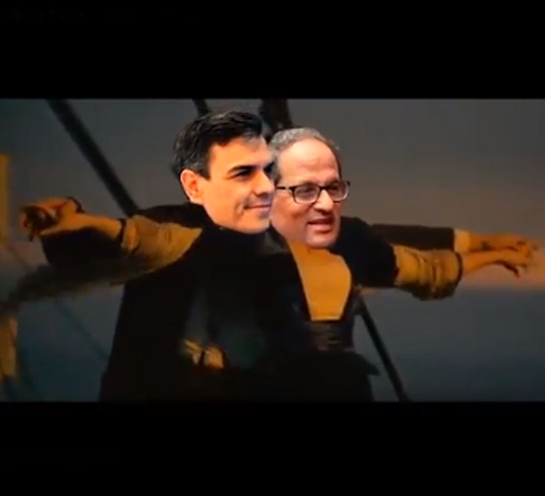 Meme de Sánchez y Torra